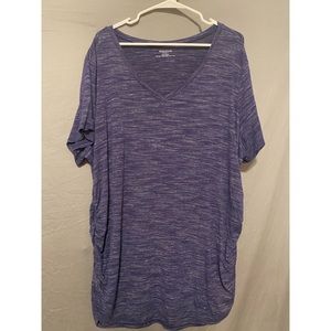 MOTHERHOOD MATERNITY Plus Size Ruched V-neck Tee